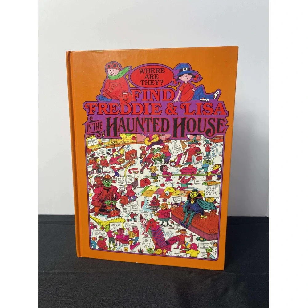 Find Freddie & Lisa in the Haunted House 1991 Childrens Hidden Object Book A